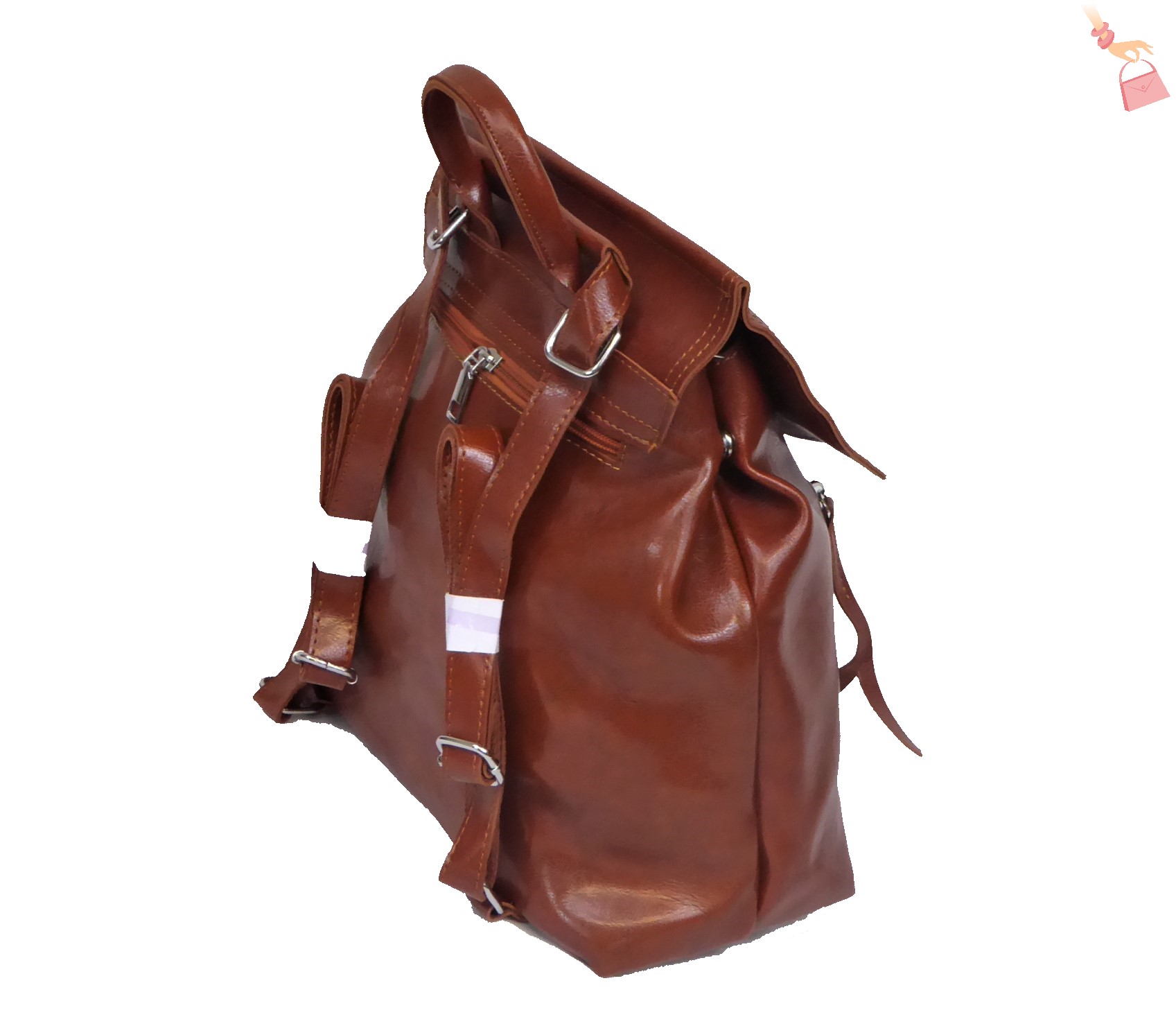 Tan Shiny Backpack - Image 3