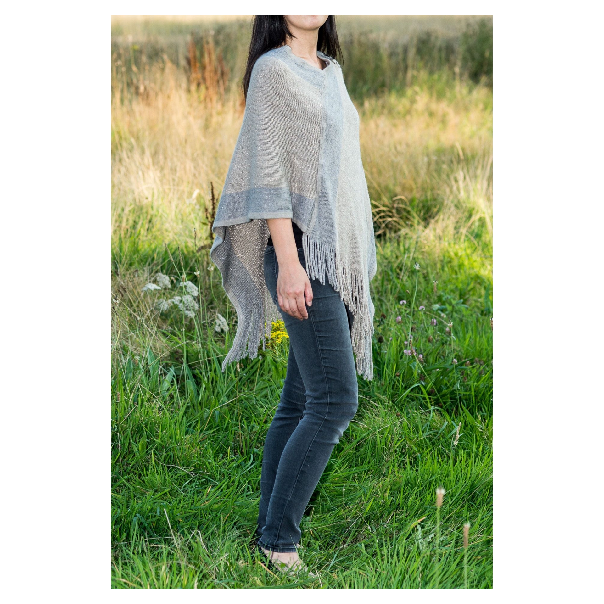 Soft Knit Shimmer Ponchos - Image 8