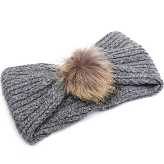 Knitted Fur Pompom Hat - Image 2