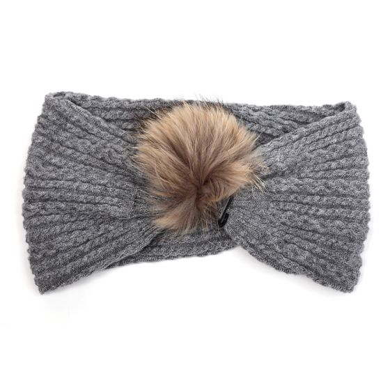 Knitted Fur Pompom Hat - Image 3