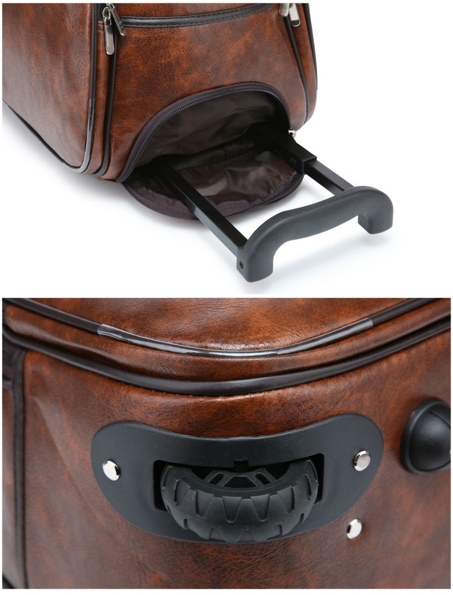 Camel Faux Leather Holdall - Image 4