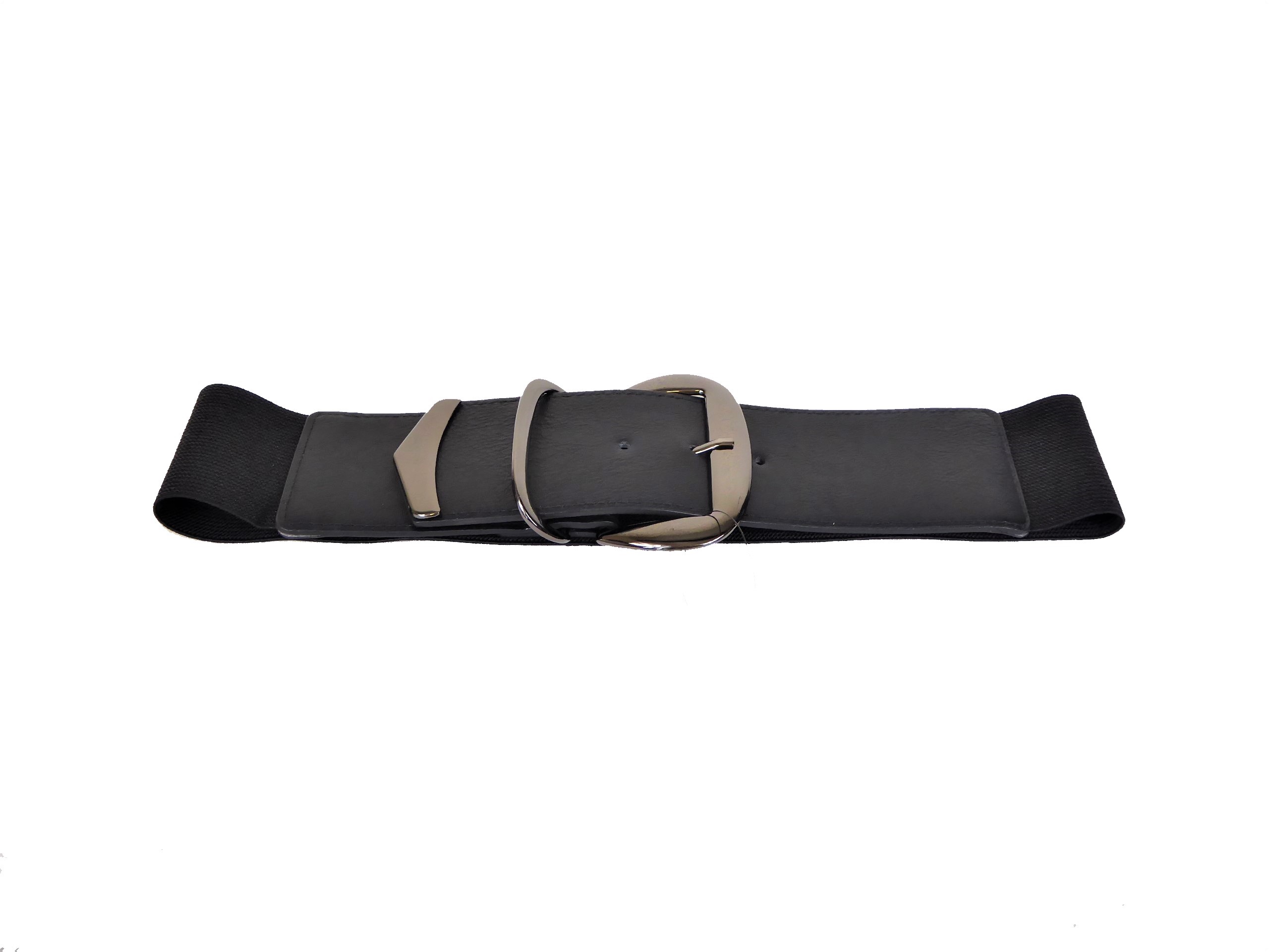 Black Curved Buckled Belt - Image 3