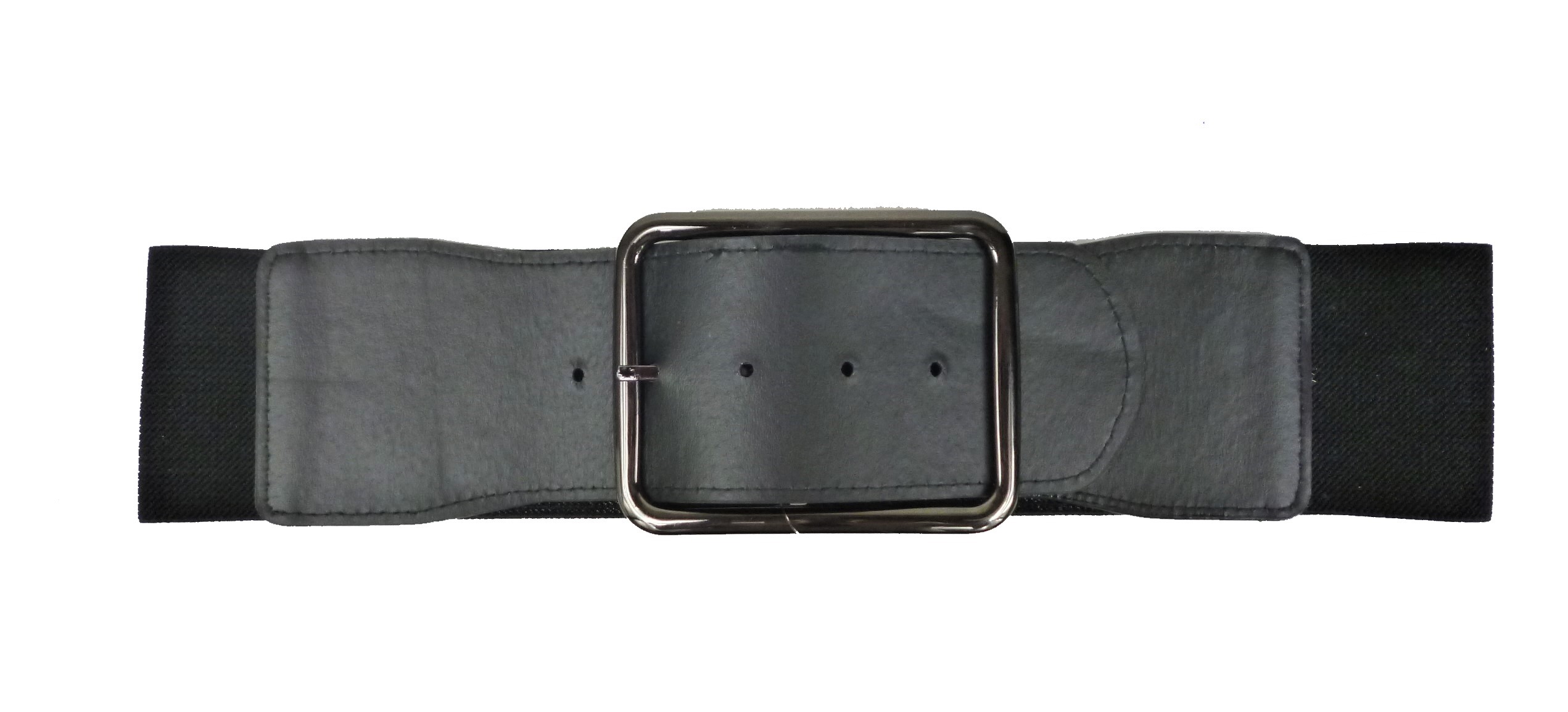Black Oblong Buckled Belt - Image 2