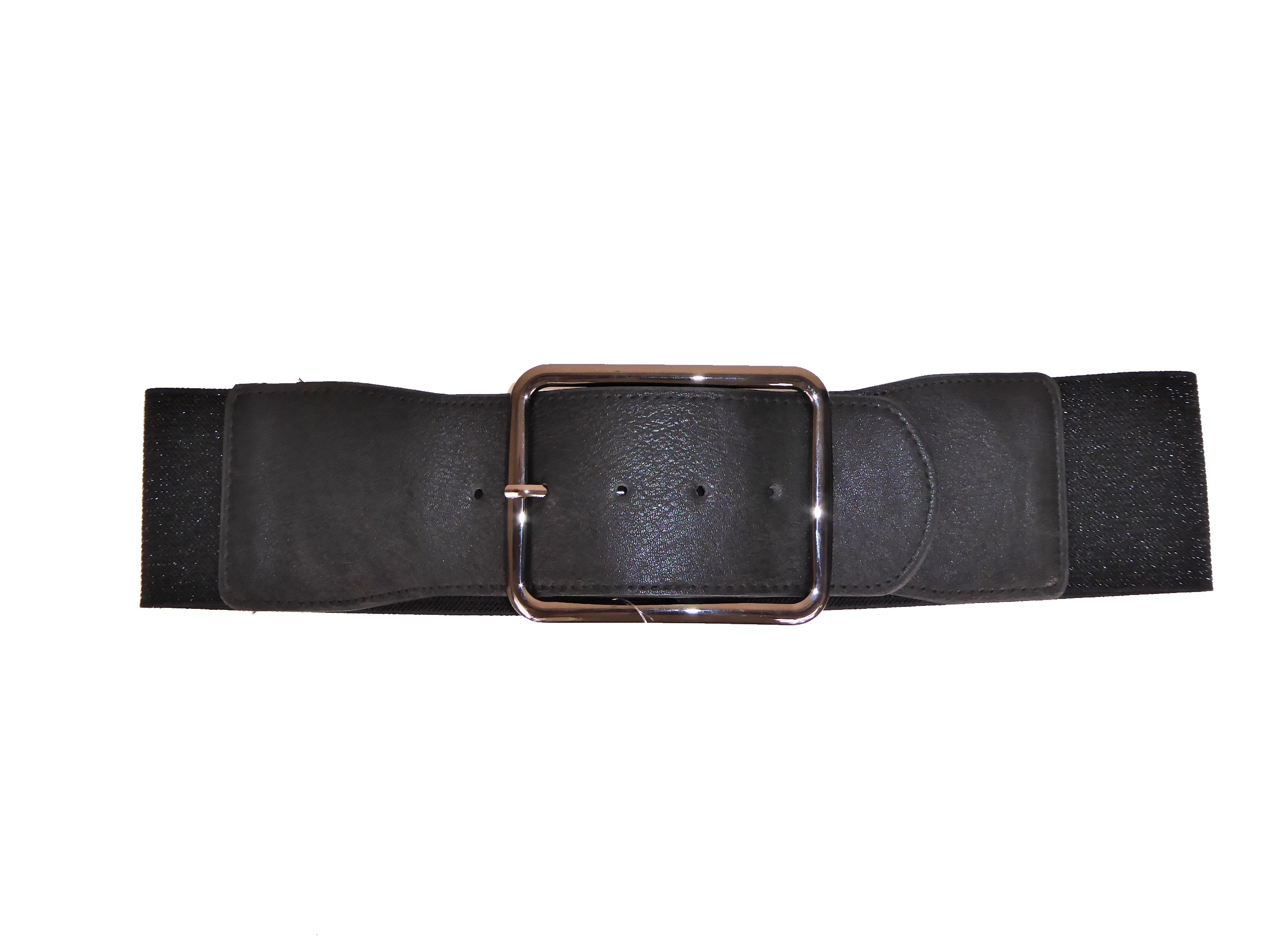 Black Oblong Buckled Belt - Image 3