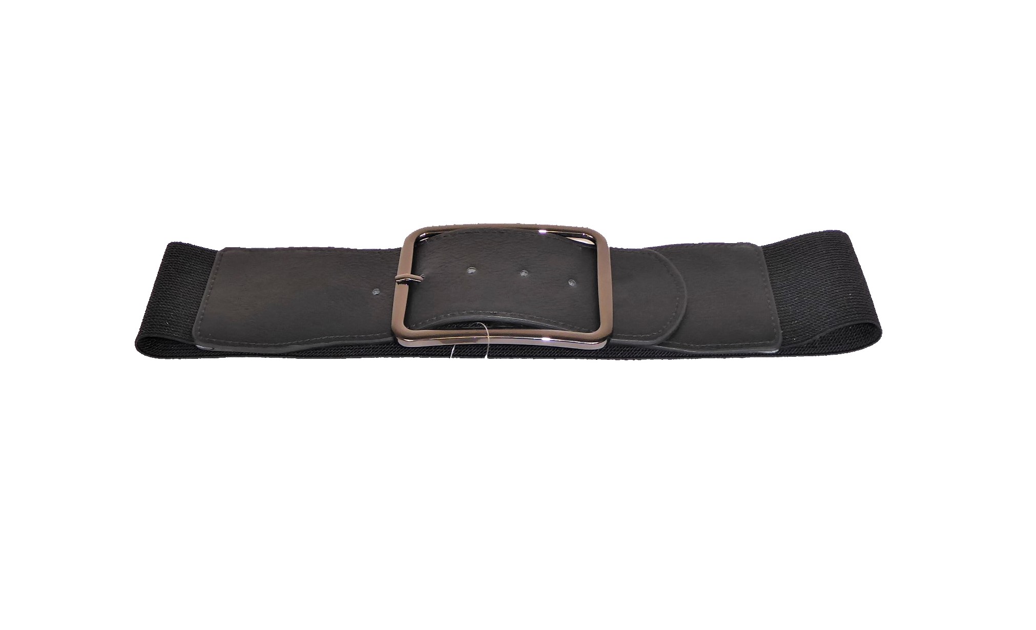 Black Oblong Buckled Belt - Image 4