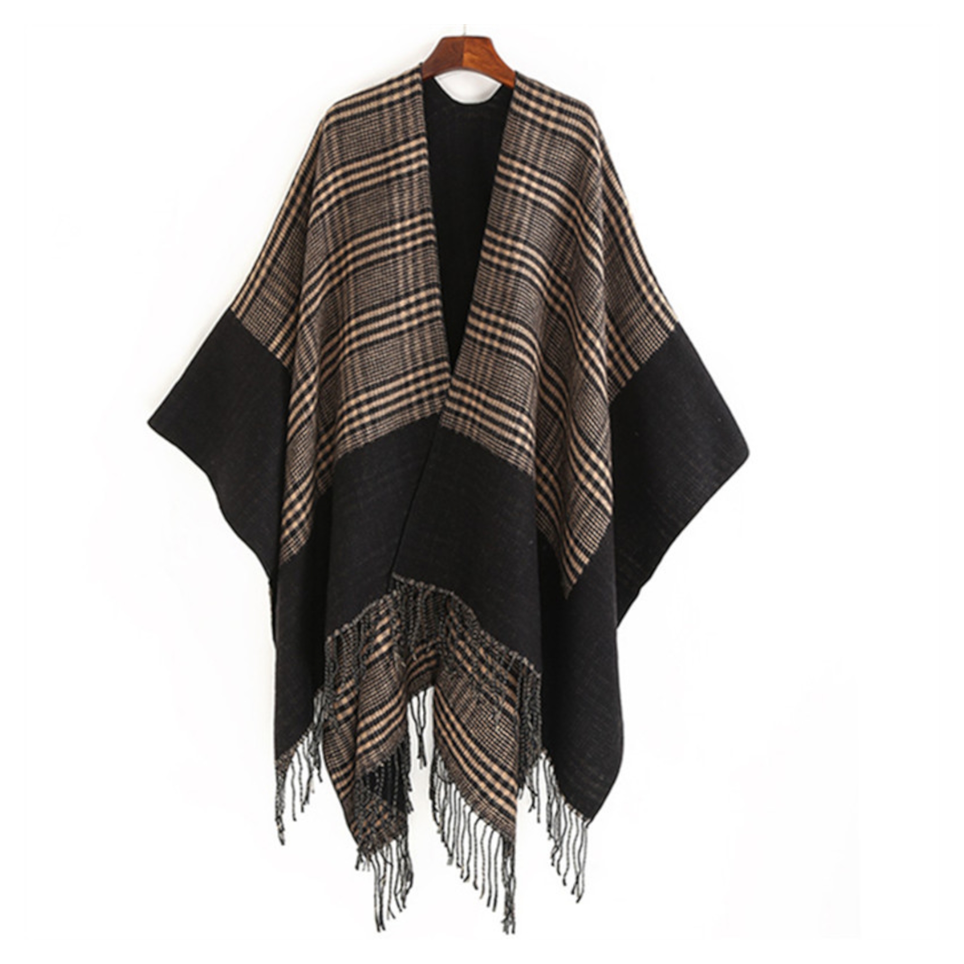 Brown and Black Check Wrap