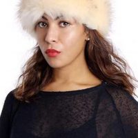 Light Cream Faux Fur Headband