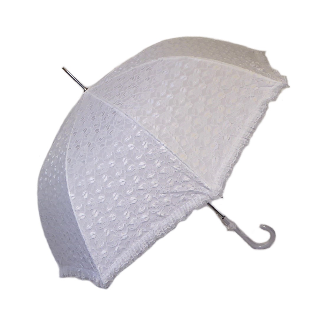 Cream Lace Frill Brolly - Image 5