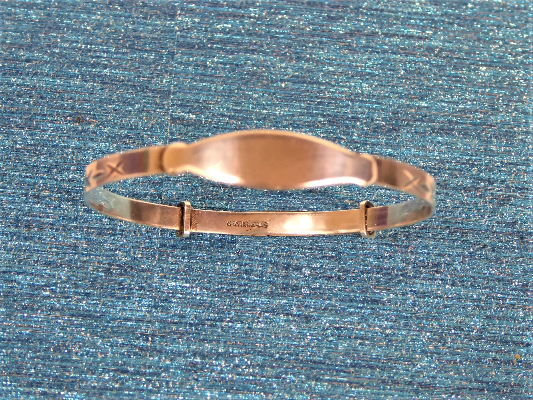 925 Silver Christening Bangle - Image 4