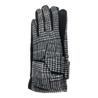 Black Tartan Bow Gloves