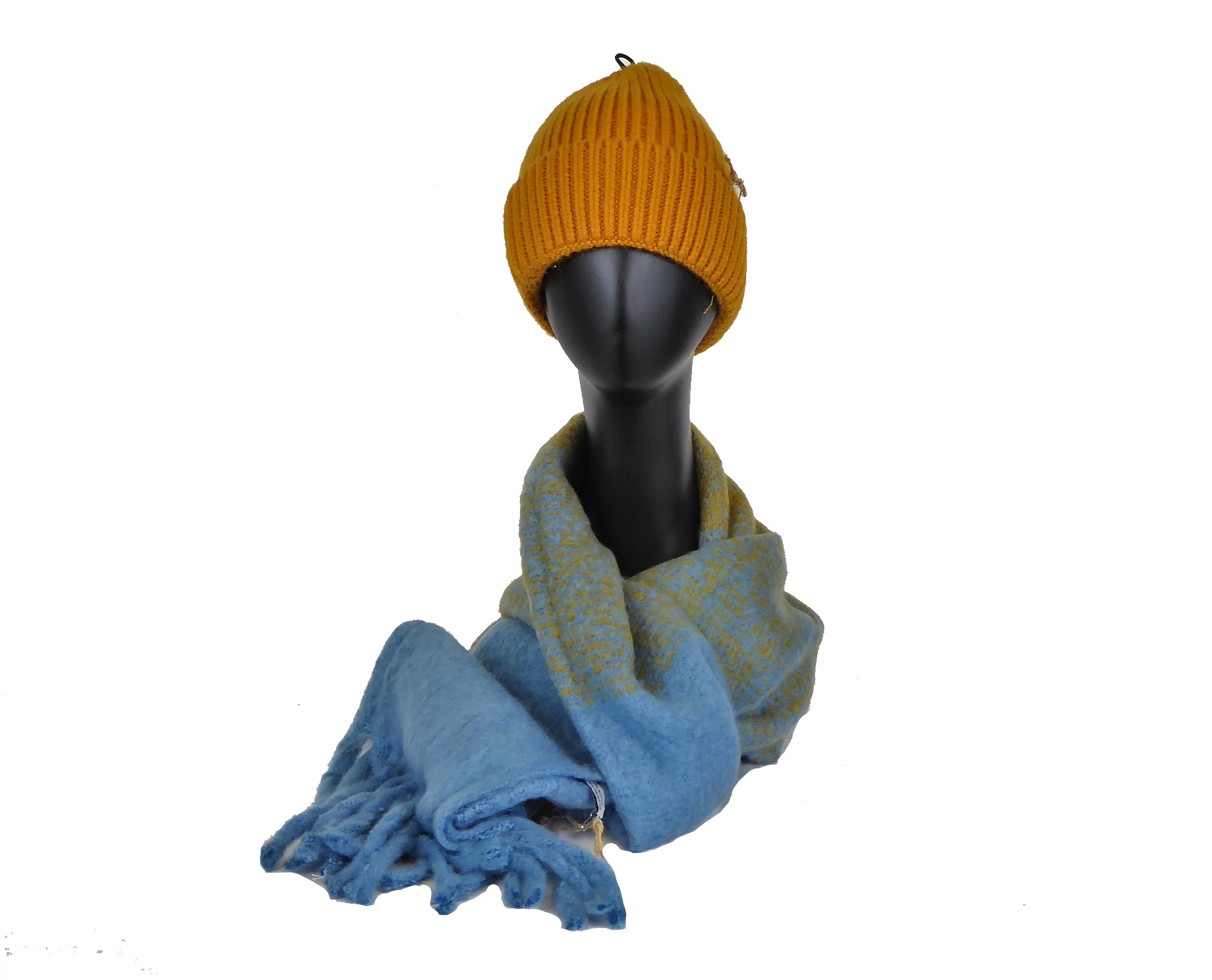 Blue Mustard Stripes Gift Set