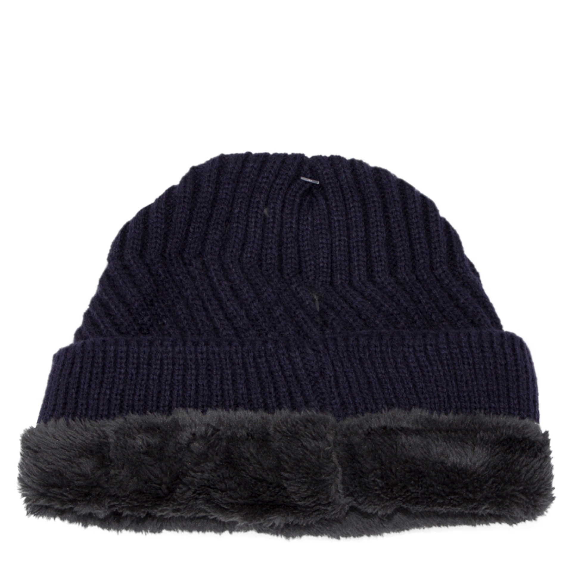 Navy Blue Knitted Hat - Image 3