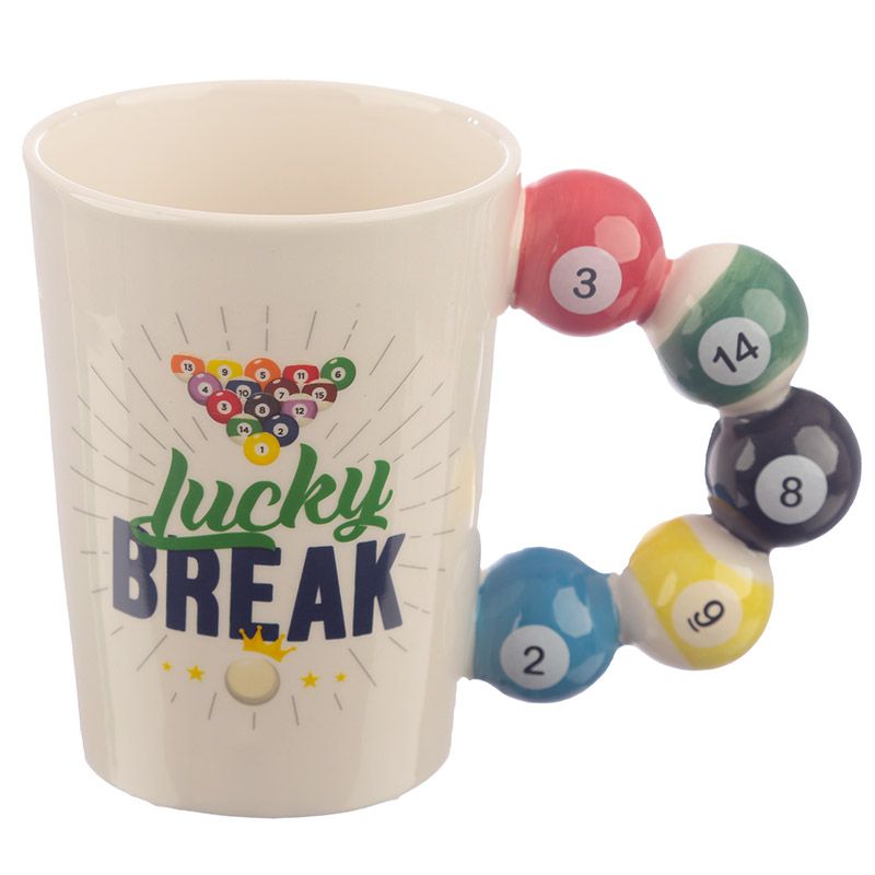 Lucky Break Pool Balls Mug
