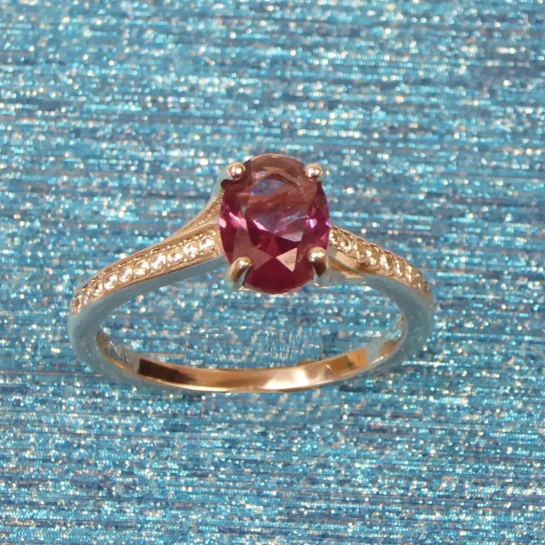 925 Silver Amethyst CZ Ring