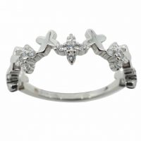 925 Silver CZ Criss Cross Ring