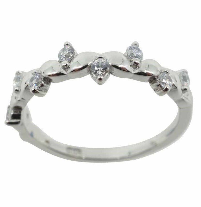 925 Silver Clear CZ Ring