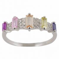 925 Silver Multi-Coloured Ring