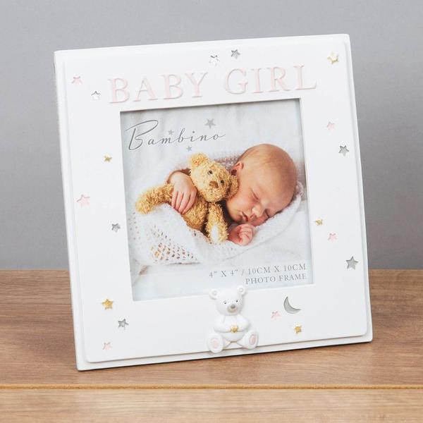 Bambino Resin Baby Girl Photo Frame