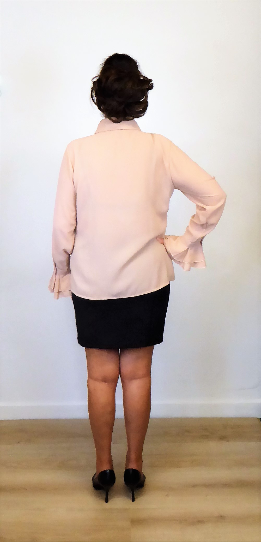 Beige Frill Chiffon Blouse - Image 4