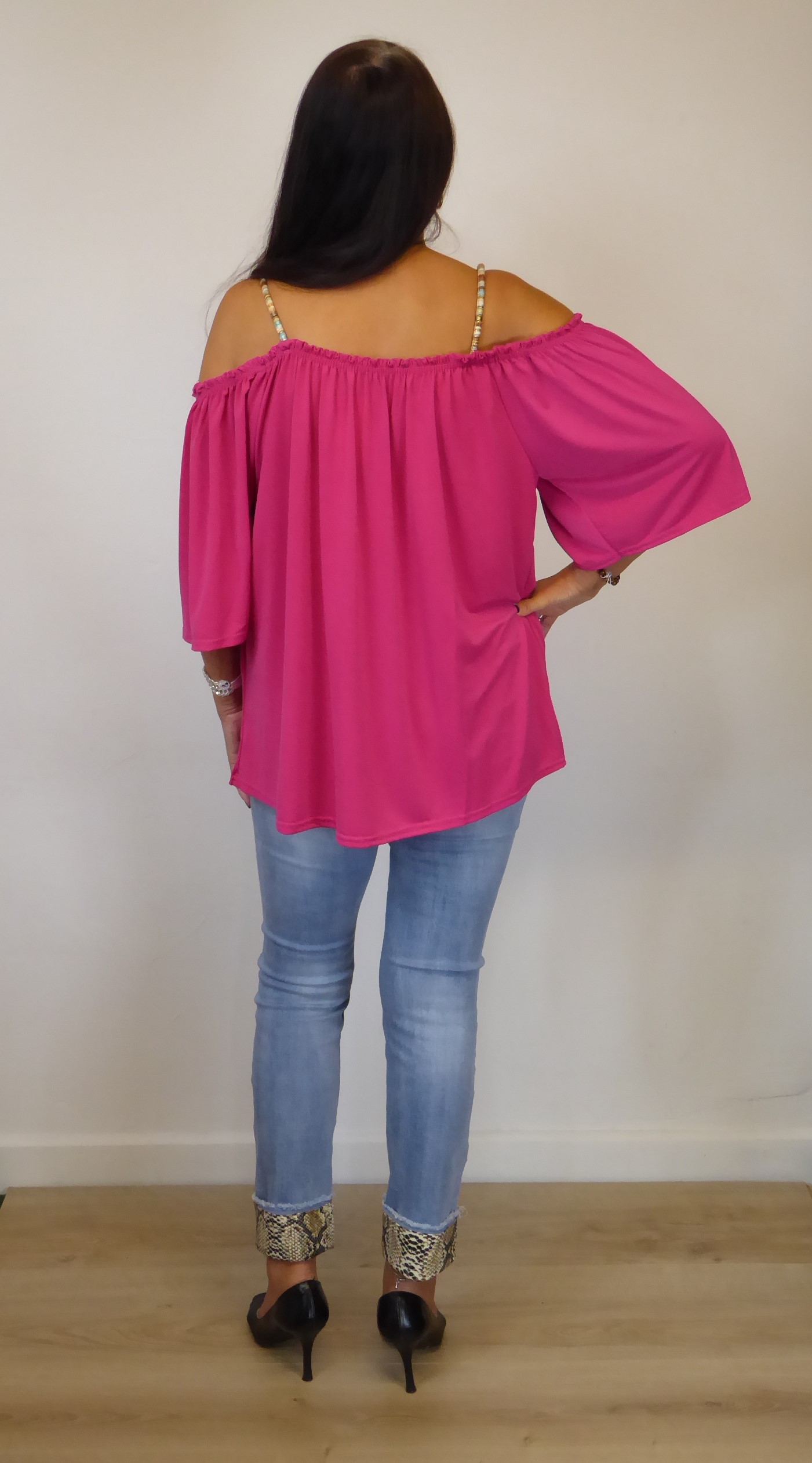 Fuchsia Rainbow Tassel Top - Image 5