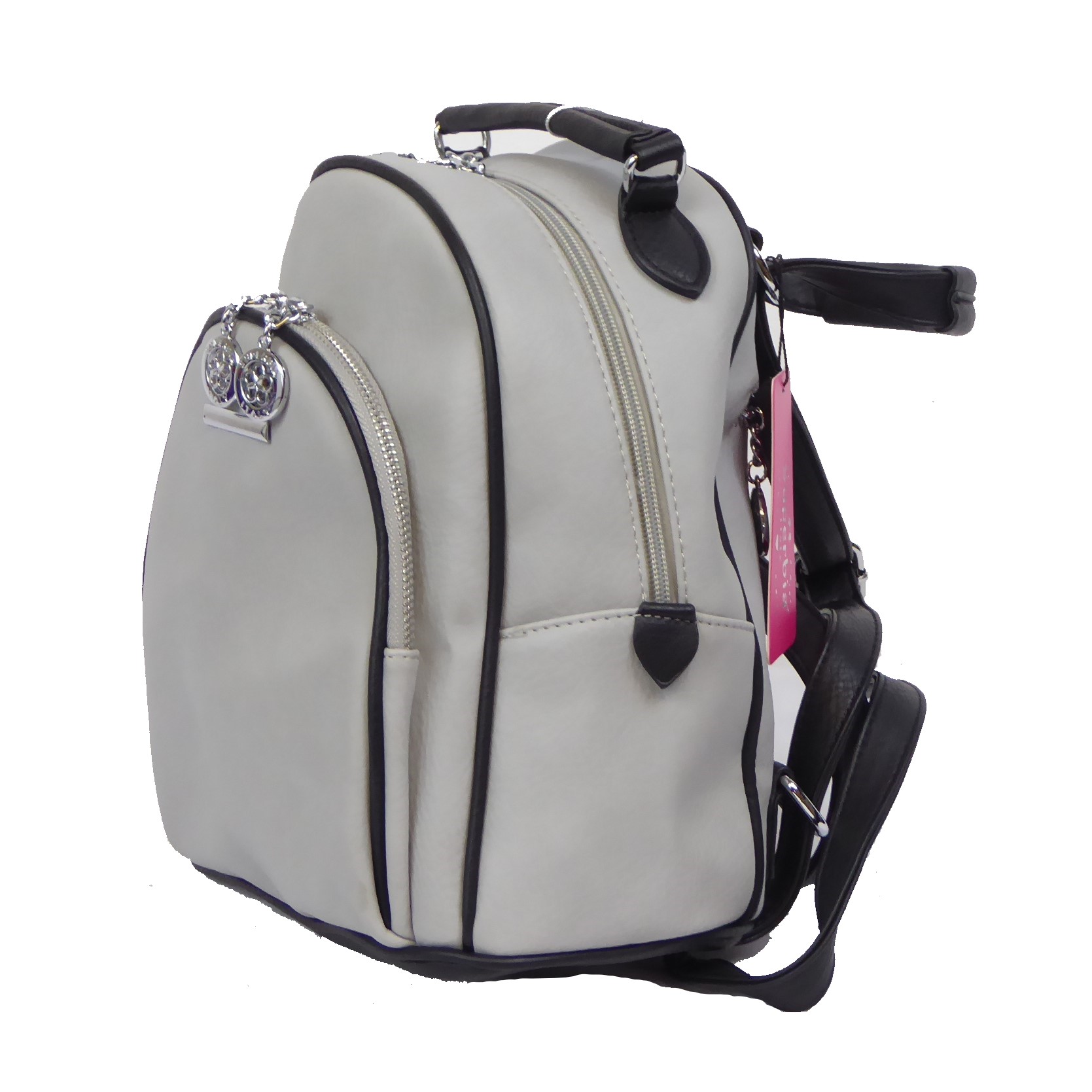 Grey Faux Leather Rucksack - Image 7