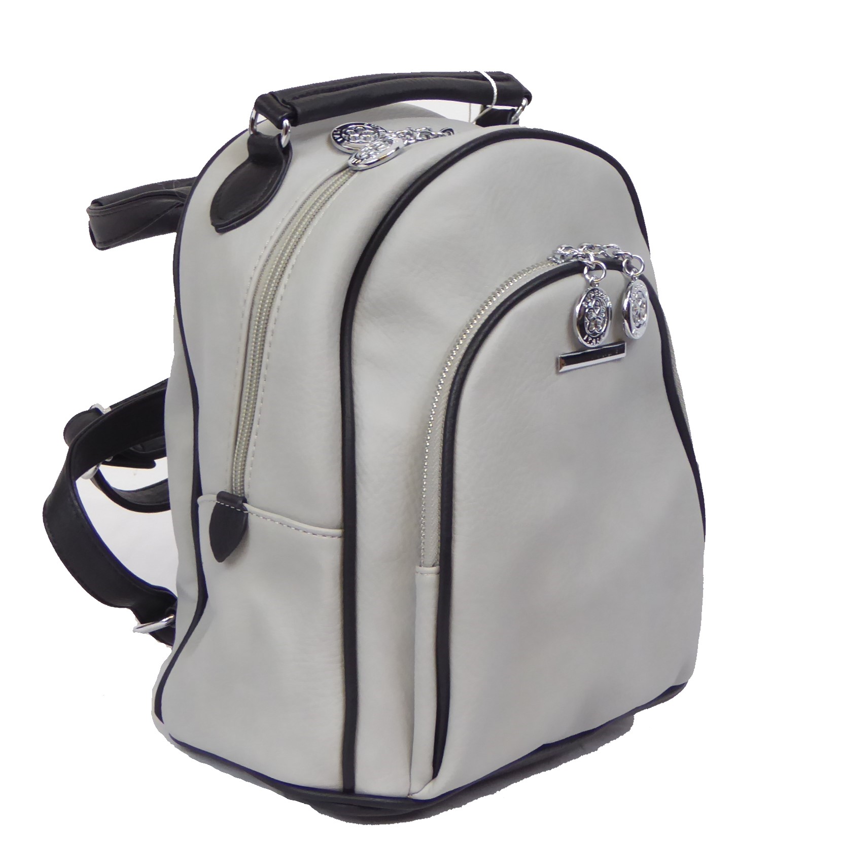 Grey Faux Leather Rucksack - Image 2