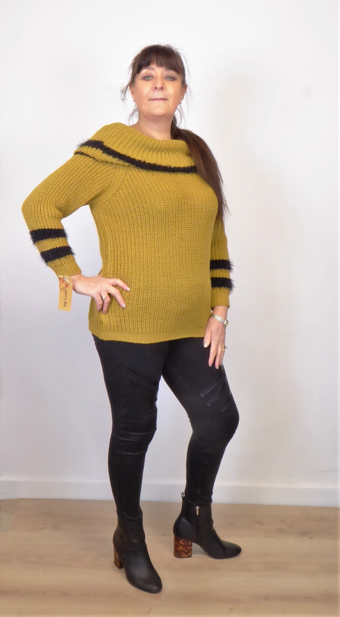 Mustard Chunky Knit Jumper - Image 3