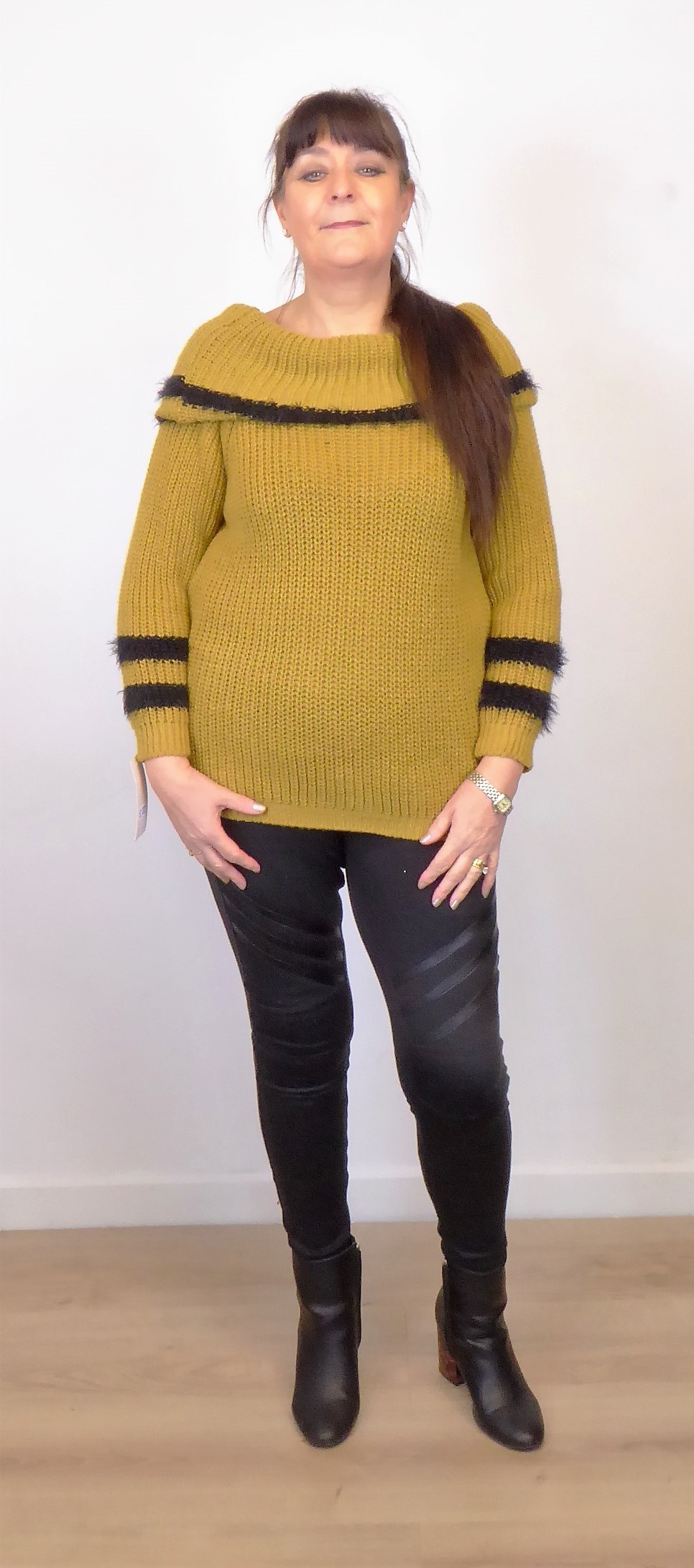 Mustard Chunky Knit Jumper - Image 5