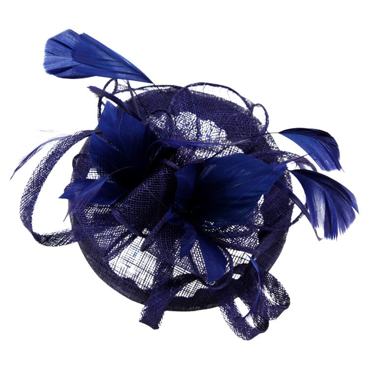 Navy Bow Feather Hatinator - Image 2