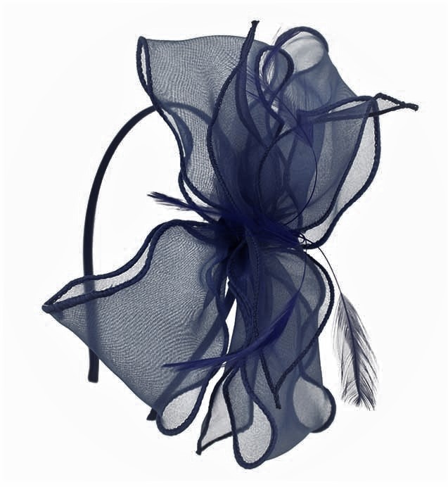 Navy Organza Fascinator - Image 2