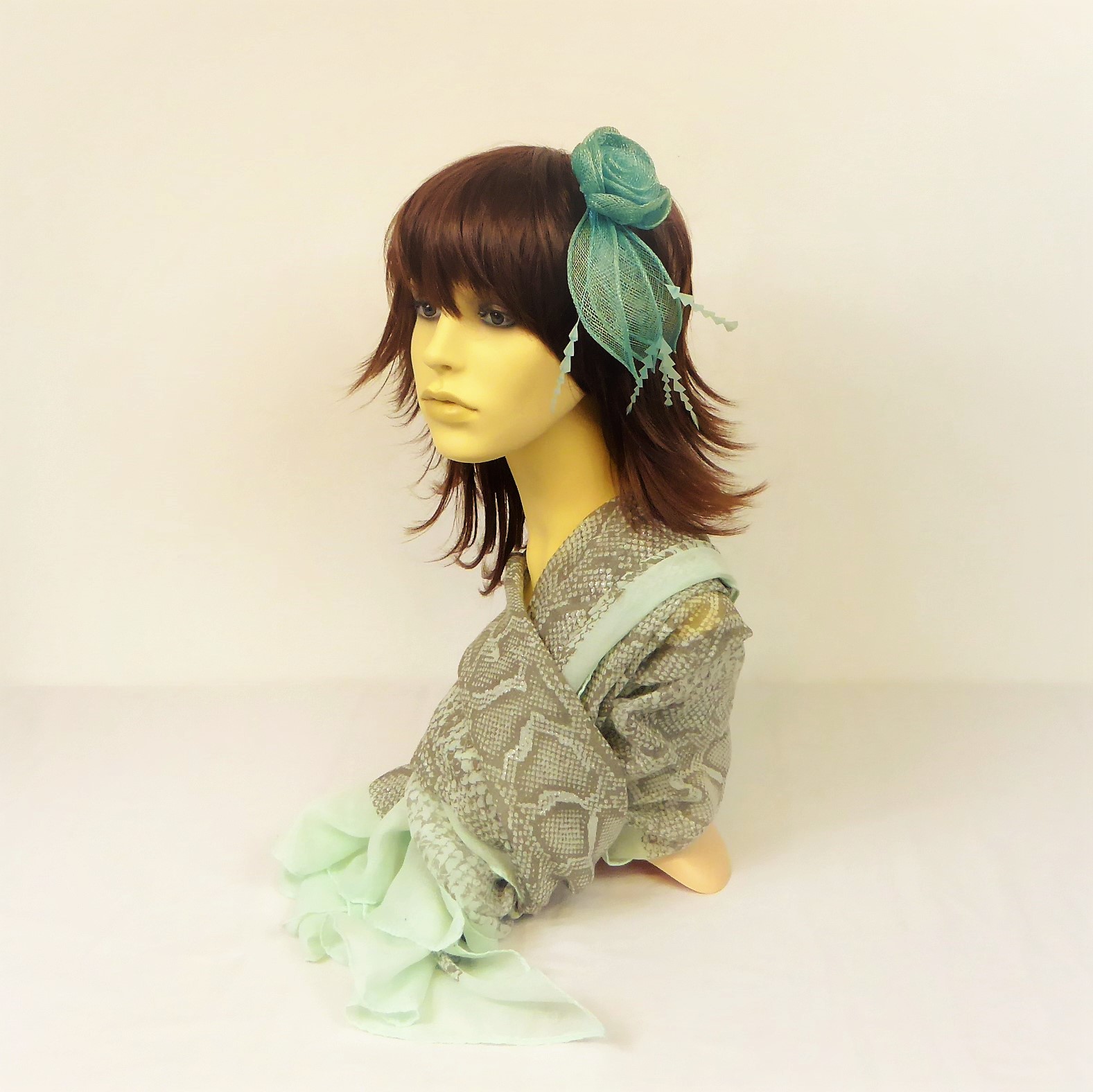 Peppermint Green Snakeskin Scarf - Image 4