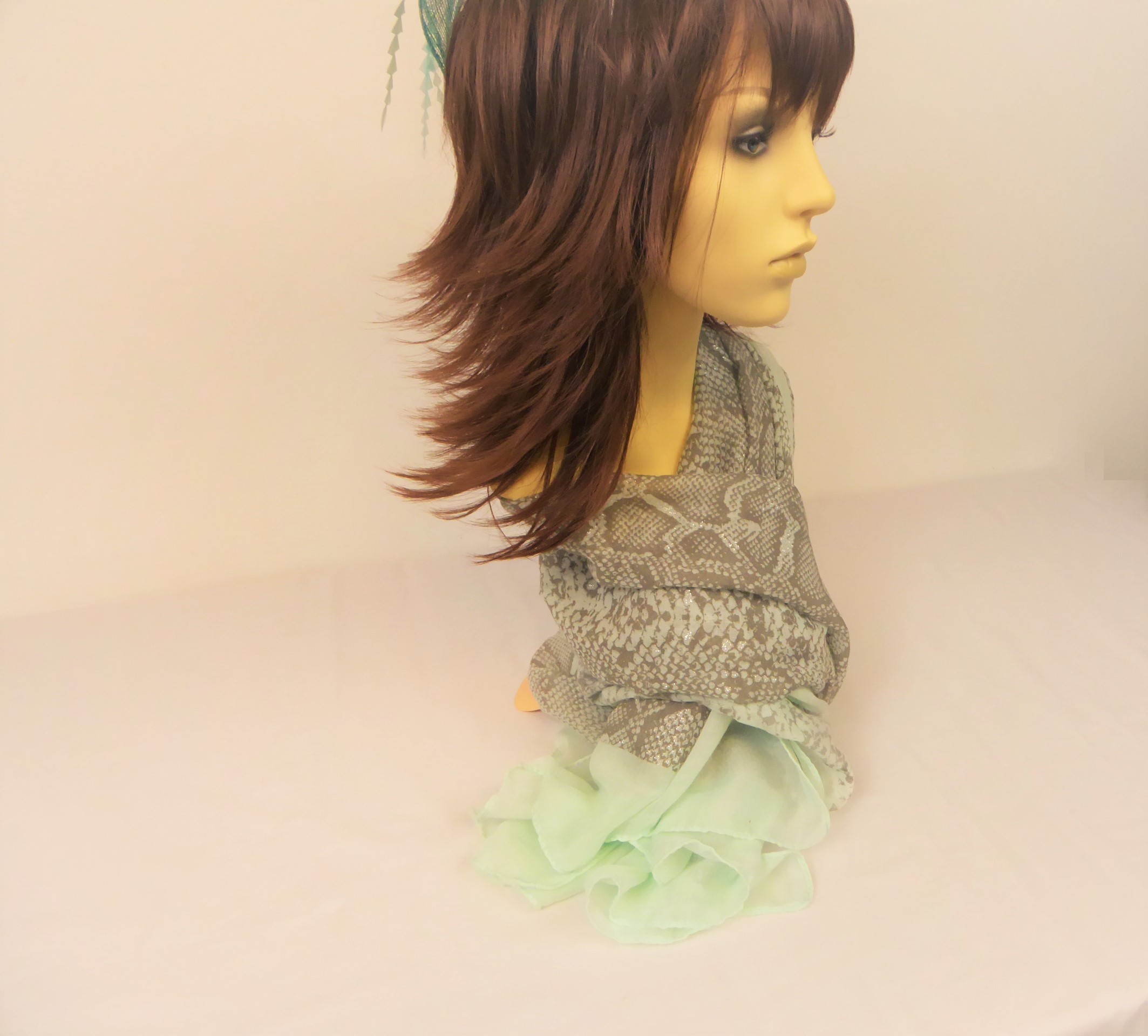 Peppermint Green Snakeskin Scarf - Image 2
