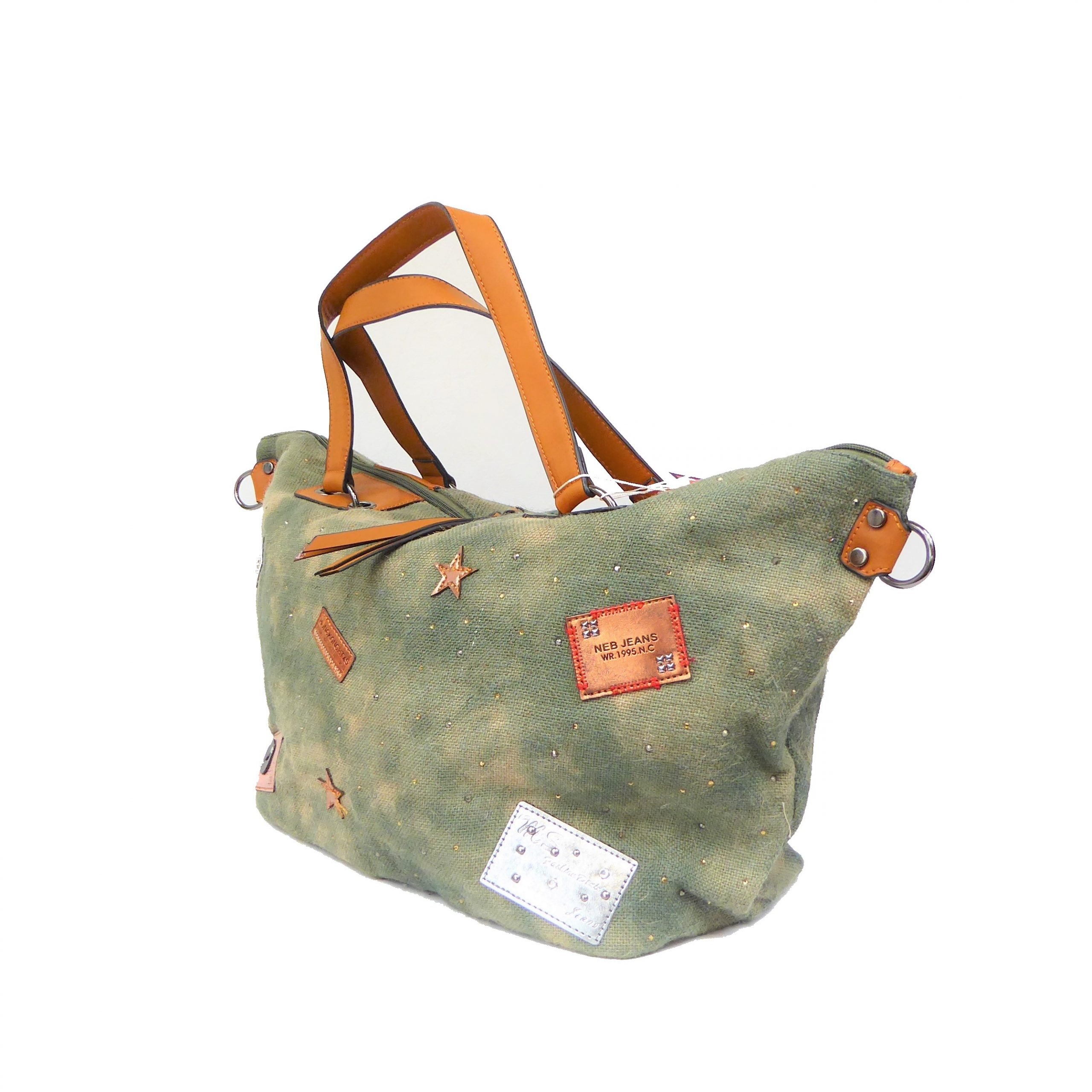 Green Denim Canvas Weekender - Image 2