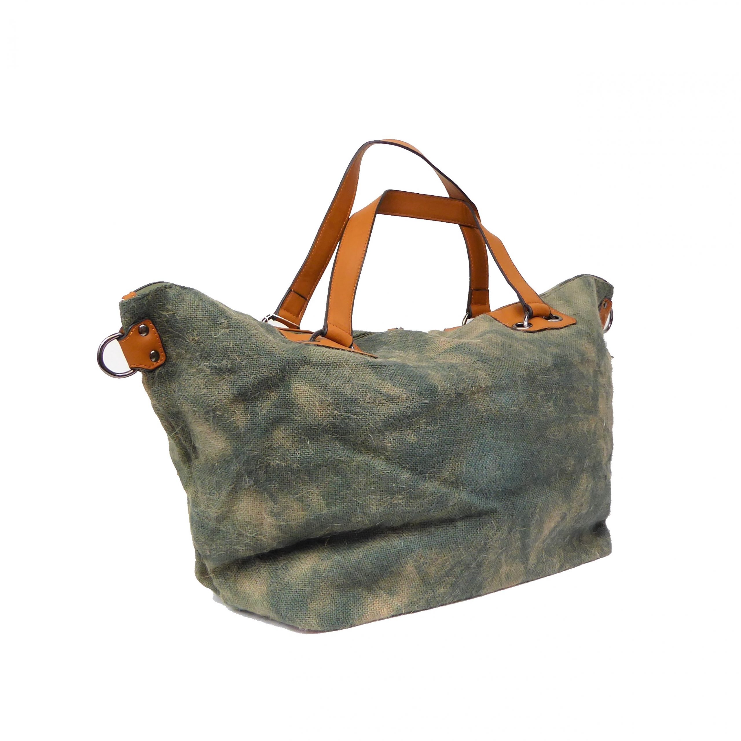 Green Denim Canvas Weekender - Image 5