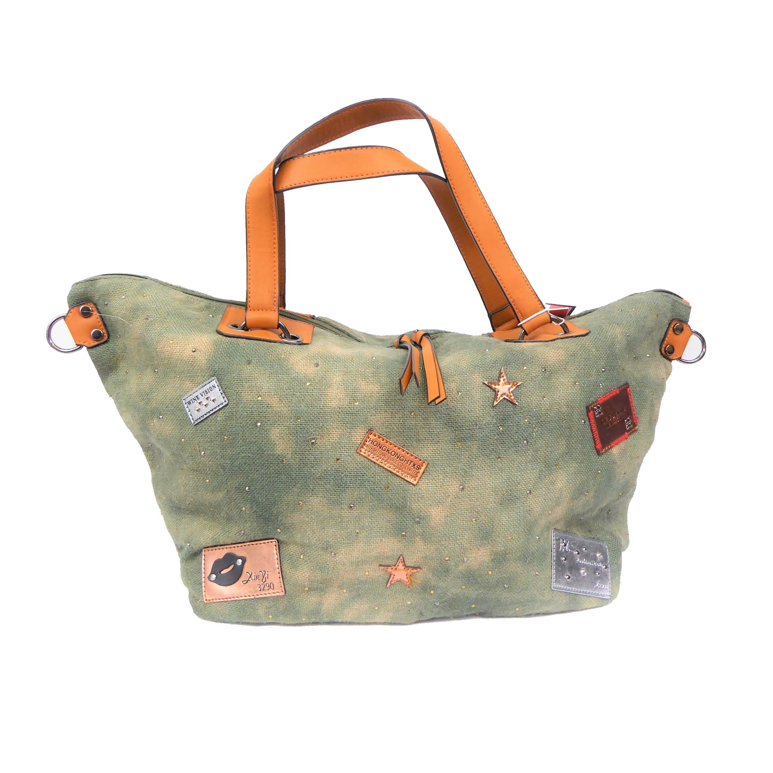 Green Denim Canvas Weekender