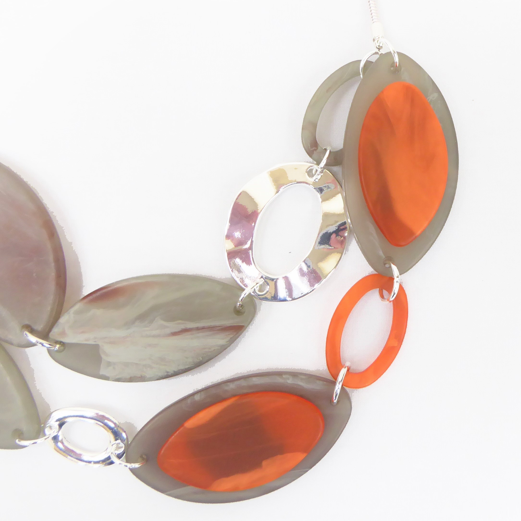 Grey Marbled Pebble Necklace - Image 2