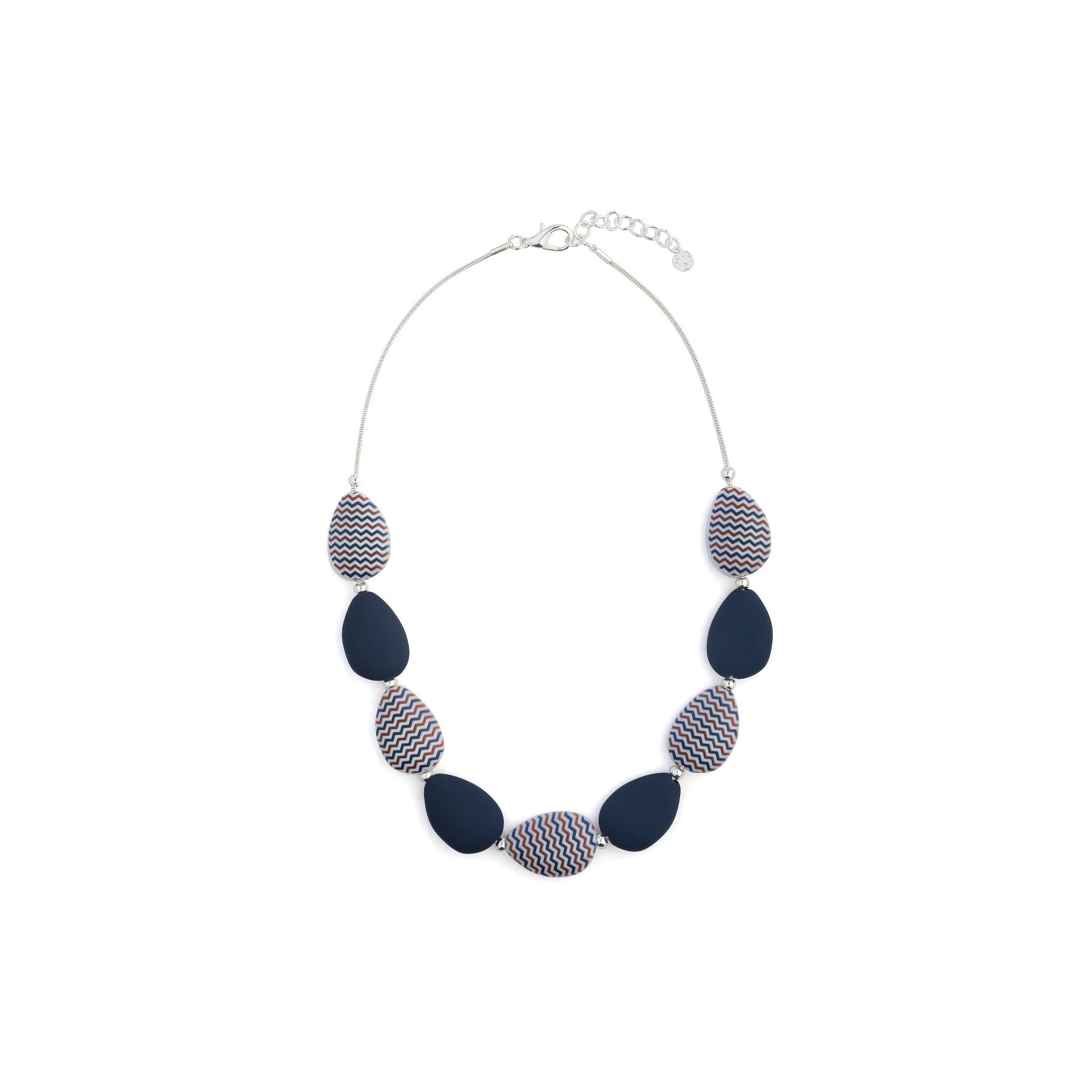 Navy Pebble Necklace