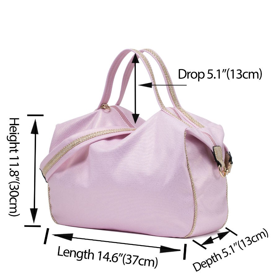 Pink Gold Metallic Handbag - Image 2
