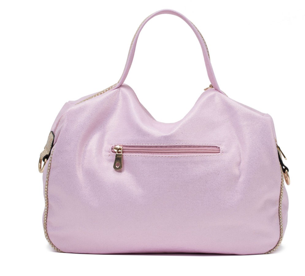 Pink Gold Metallic Handbag - Image 3