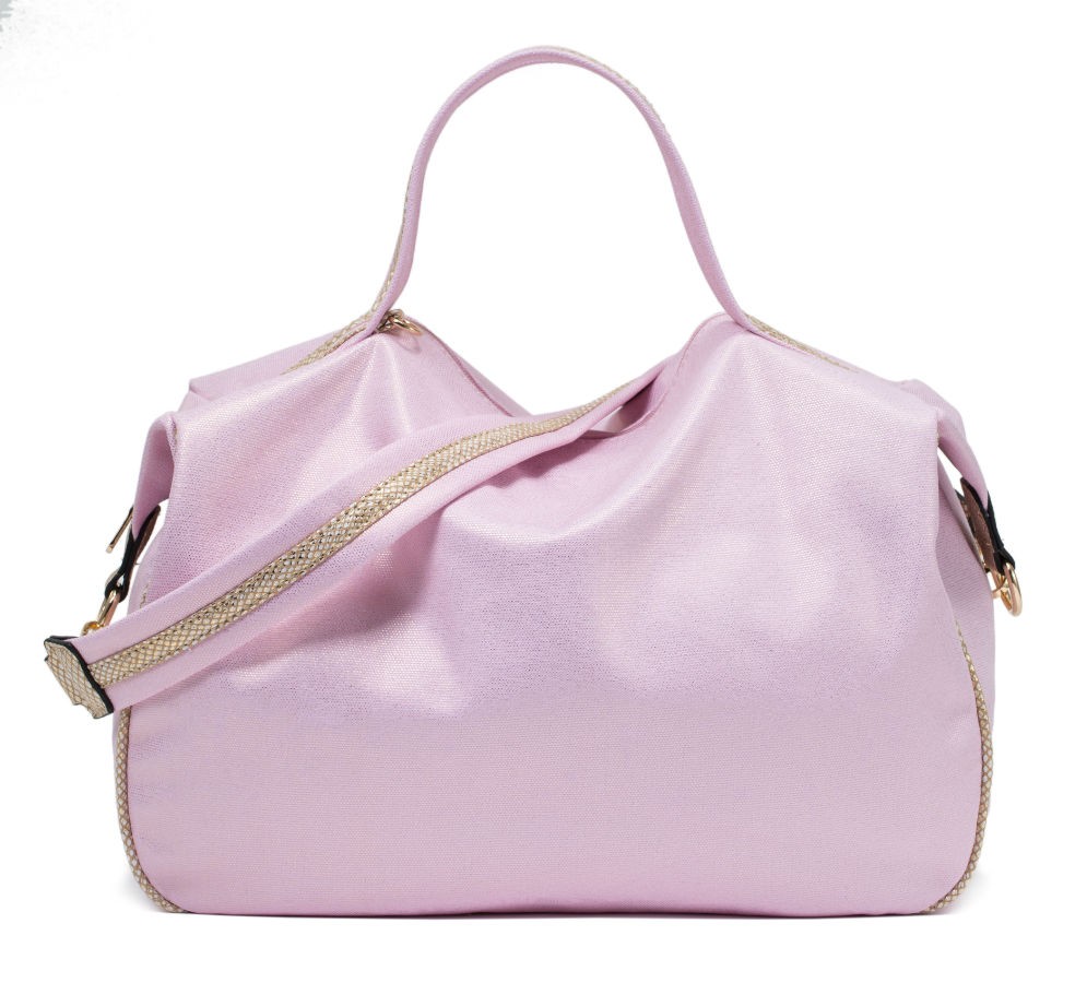 Pink Gold Metallic Handbag