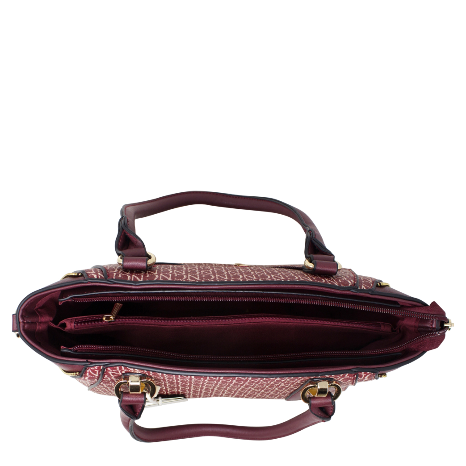 Red Printed Tote Handbag - Image 3