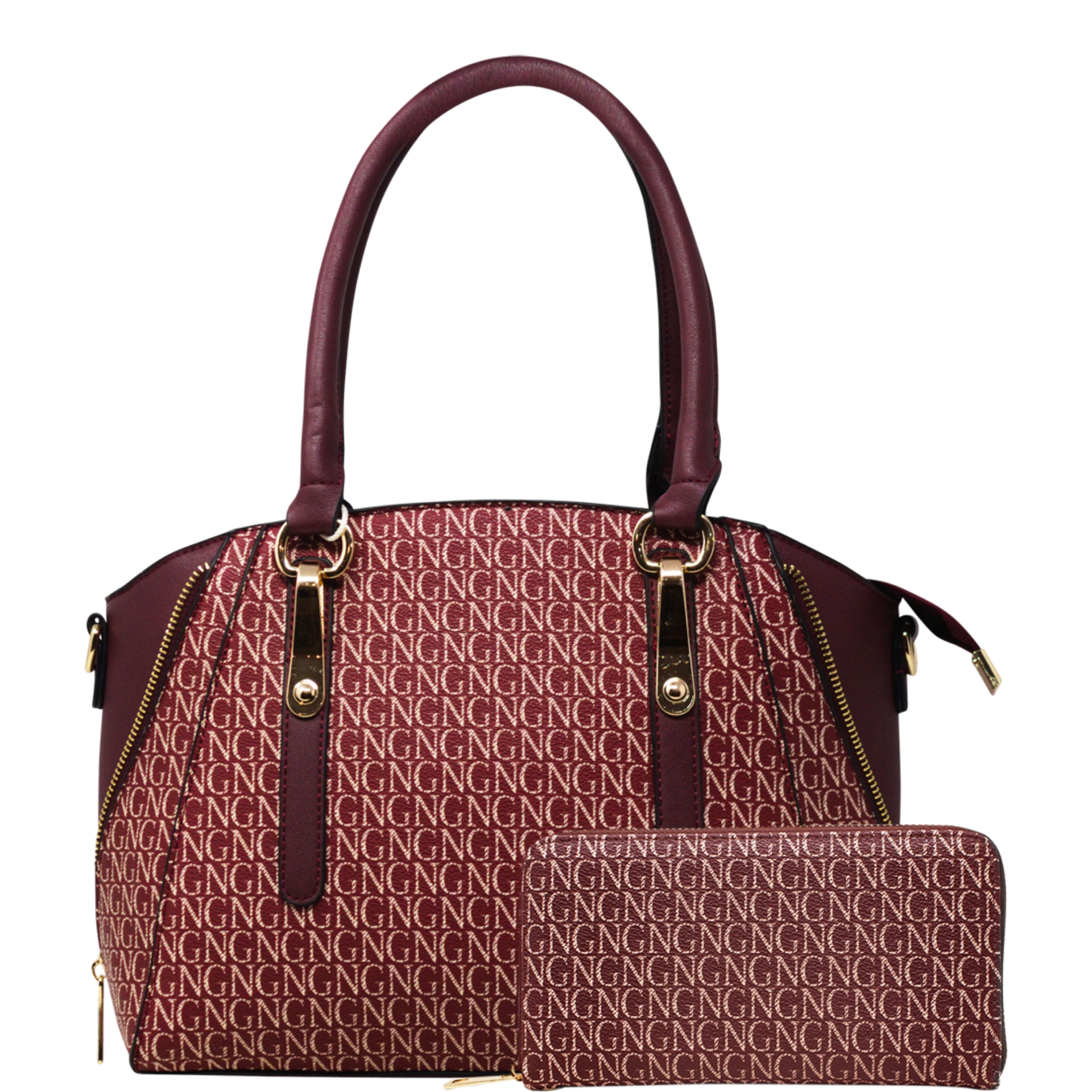 Red Printed Tote Handbag - Image 2