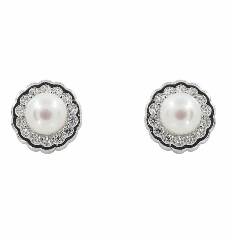 925 Freshwater Pearl Round Studs