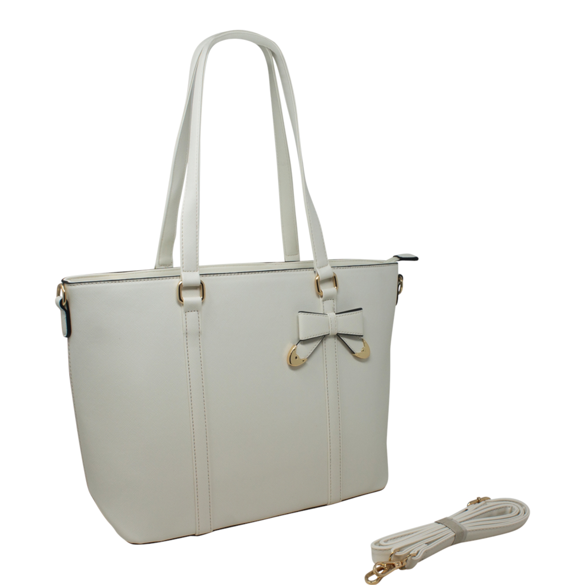 Antique White Bow Tote - Image 2