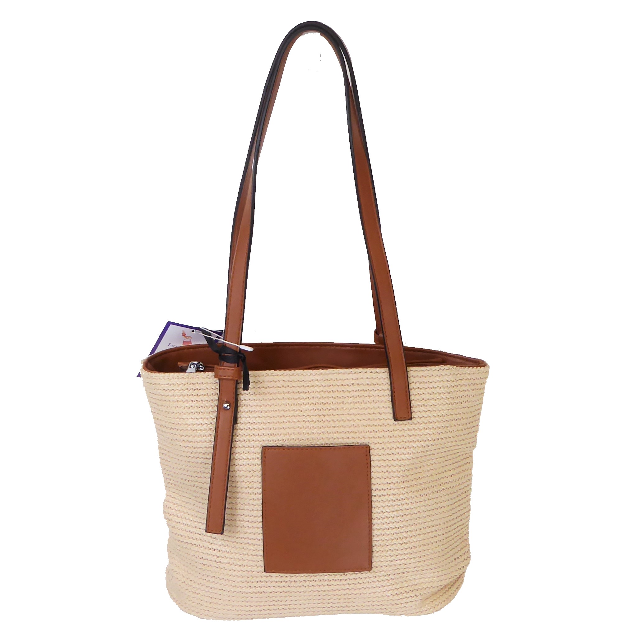 Beige Straw Bag