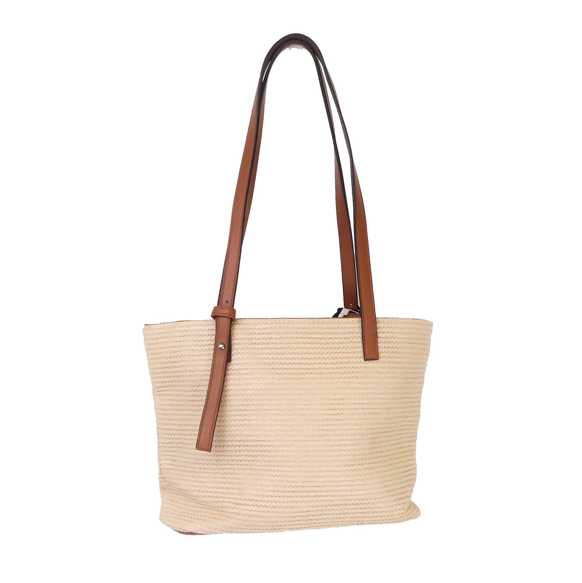 Beige Straw Bag - Image 4