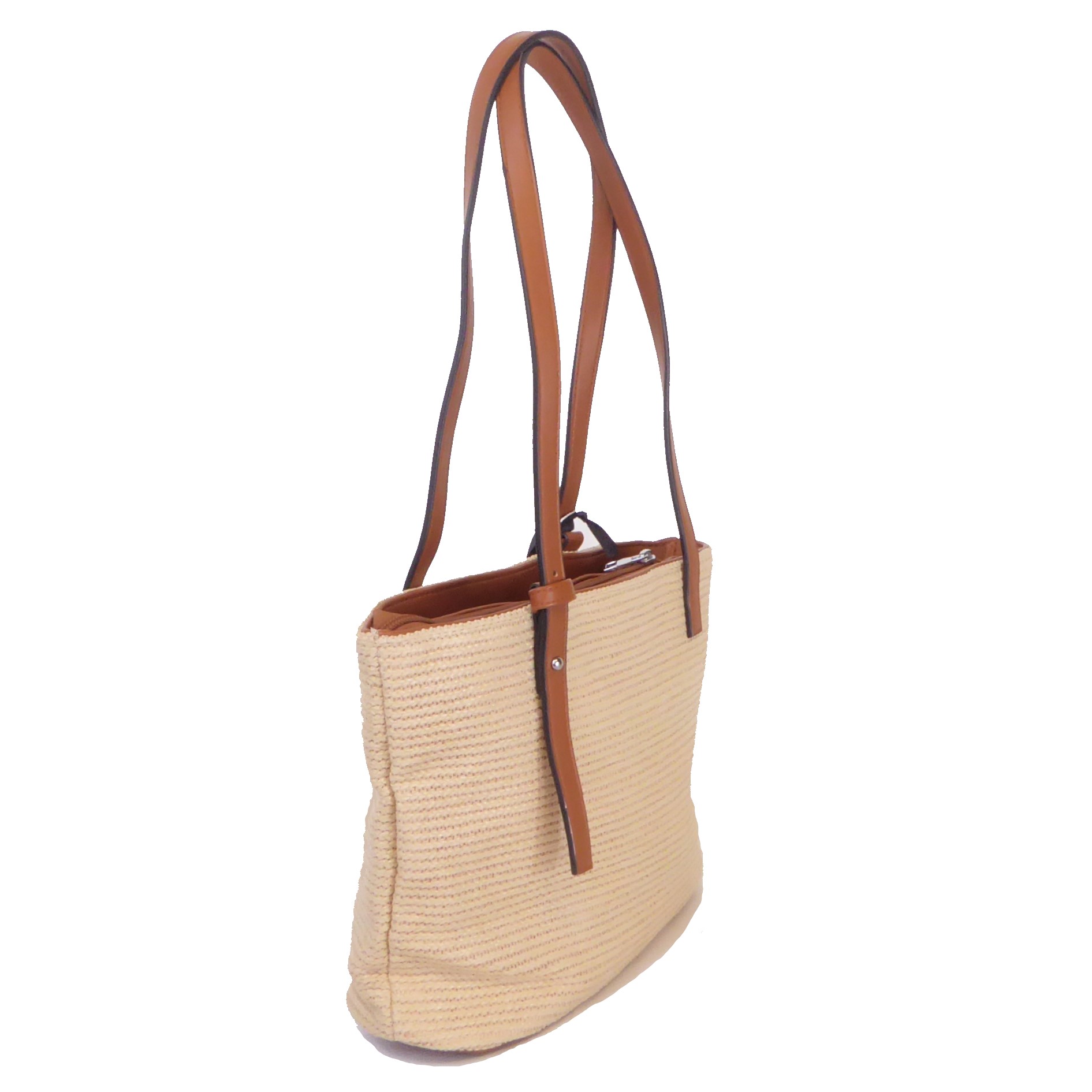 Beige Straw Bag - Image 3