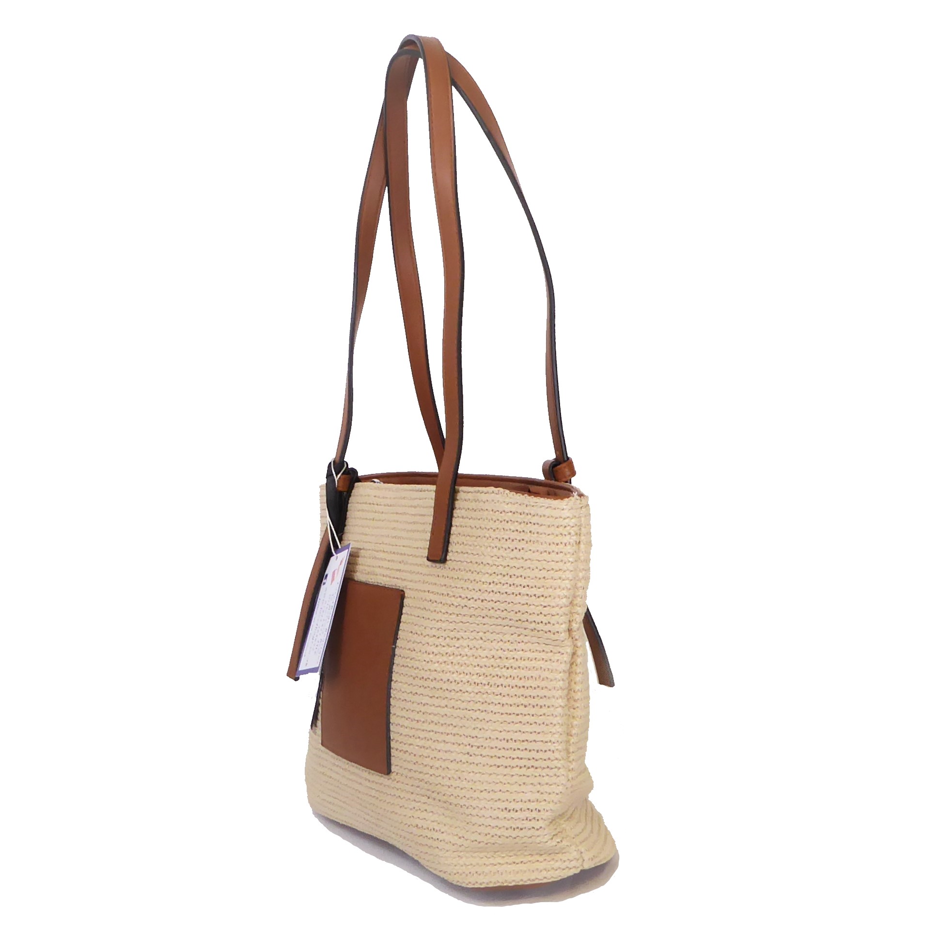 Beige Straw Bag - Image 2
