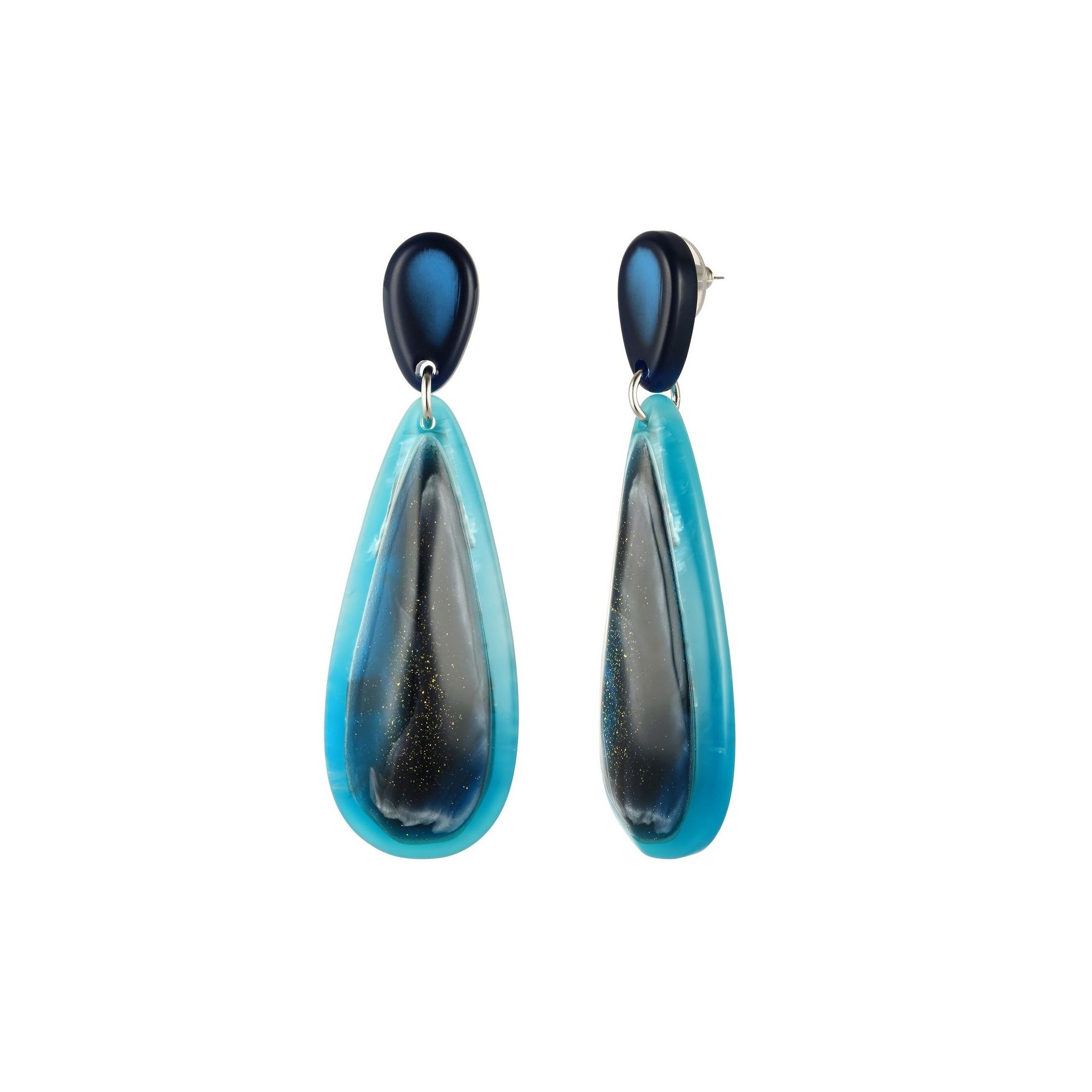 Teardrop Coloured Infused Earrings