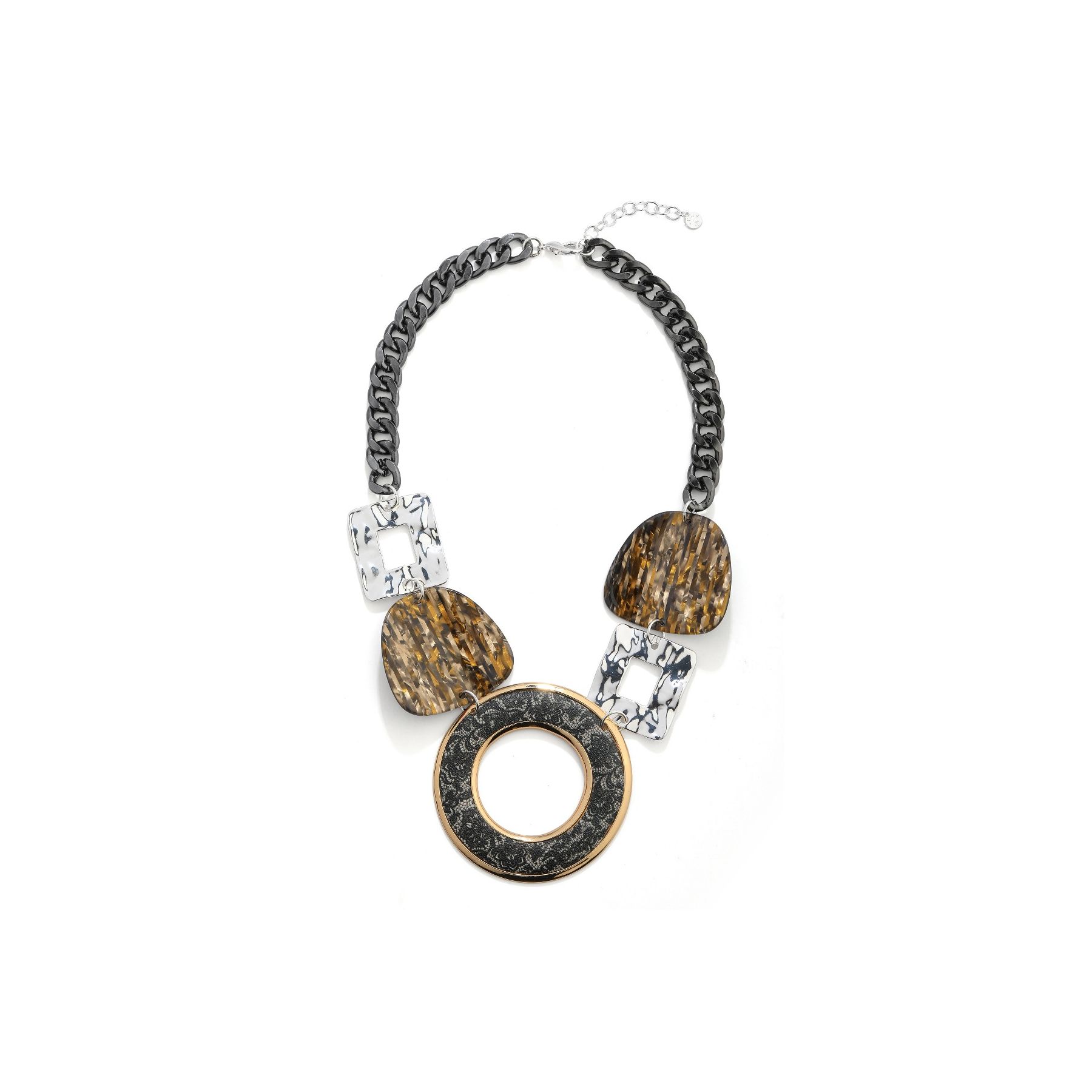 Multi Coloured Textured Necklace